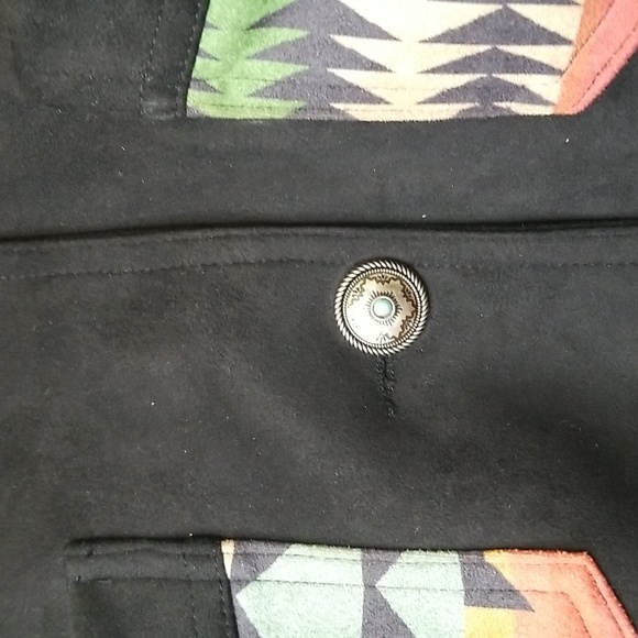 Fashion Express USA Womens Black Fringe Printed Western Jacket Size Medi… - Picture 5 of 14